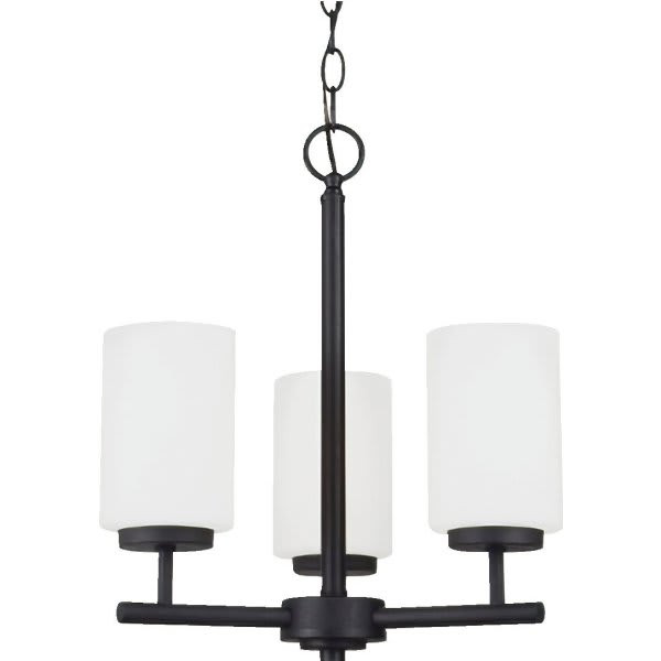 Generation Lighting Oslo Three Light Chandelier Blacksmith 9.5 Watts