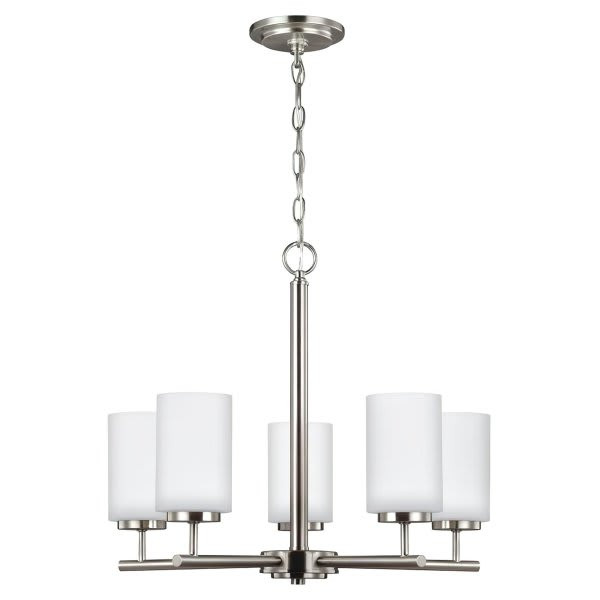 Generation  Lighting Oslo 5-Light Indoor Chandelier (B. Nickel) (Glass)