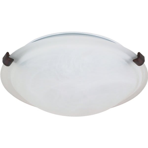 Satco 16 In. 2-Light Incandescent Flush Mount Light (Old Bronze)