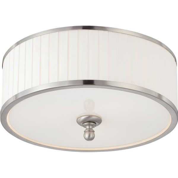 Satco Candice 3-Light Incandescent Flush Mount Light (Brushed Nickel)