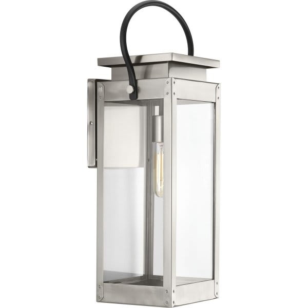 Progress Lighting Led Union Square Stainless Steel One-Light Large Wall Lantern