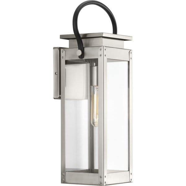 Progress Lighting Led Union Square Stainless Steel One-Light Medium Wall Lantern