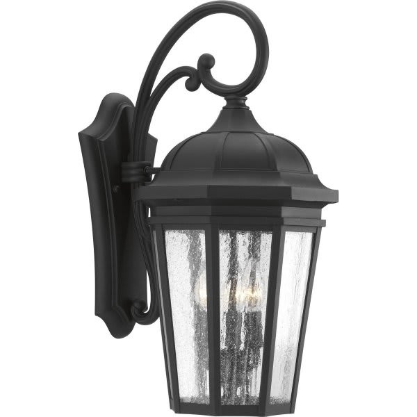 Progress Lighting Led Verdae Black Three-Light Large Wall-Lantern
