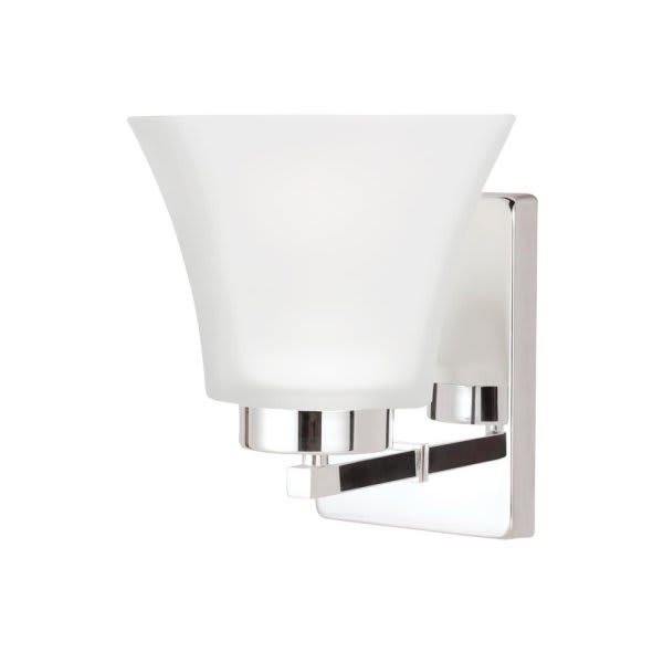 Generation Lighting Bayfield 9.5 Watts One Light Bath Sconce Chrome