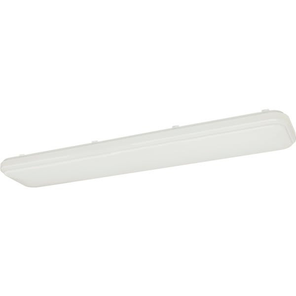 4' Led Puff W/ 35w, Low-Profile Acrylic Lens In White Steel