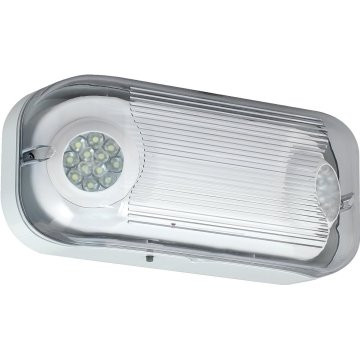Hubbell Outdoor Wet Location Led Emergency Light, White Housing, Poly-Carbonate