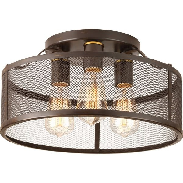 Progress Lighting 15 In. 3-Light Incandescent Flush Mount Light
