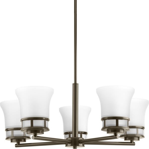 Progress Lighting Cascadia 5-Light Chain Indoor Chandelier (Glass)