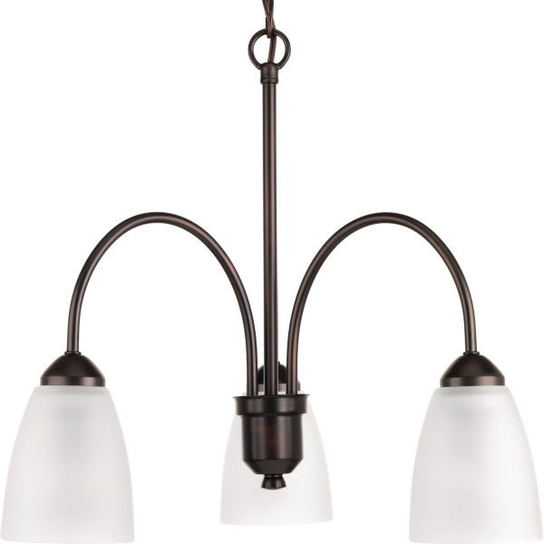 Progress Lighting Gather 3-Light Indoor Chandelier (Glass) (Antique Bronze)