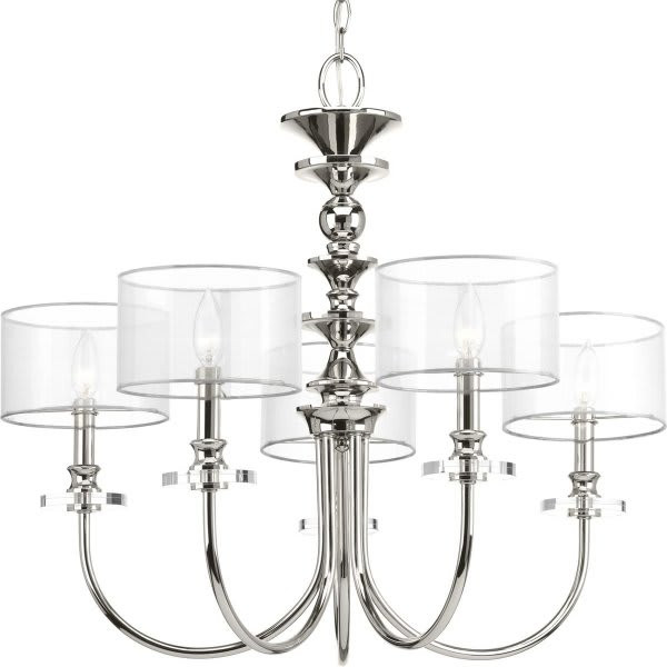 Progress Lighting Marche 5-Light Indoor Chandelier (Organza)