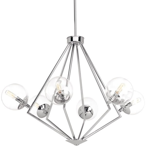 Progress Lighting Mod 6-Light Chain Indoor Chandelier (Glass)