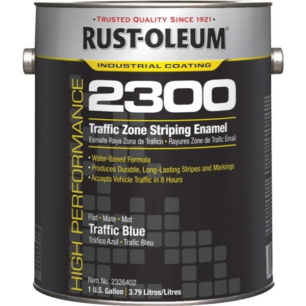 Rust-Oleum 1 Gal High Performance 2300 System Traffic Zone Striping Paint Flat Blue 2pk