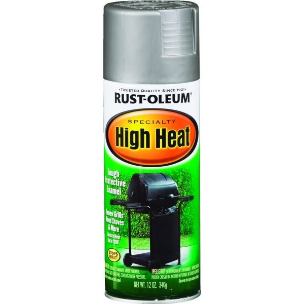 Rust-Oleum 12 Oz High Heat Spray Paint, Flat, Aluminum
