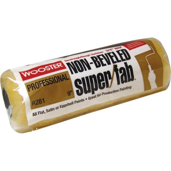 Wooster R281 9" Non Beveled Super/Fab 3/4" Nap Roller Cover