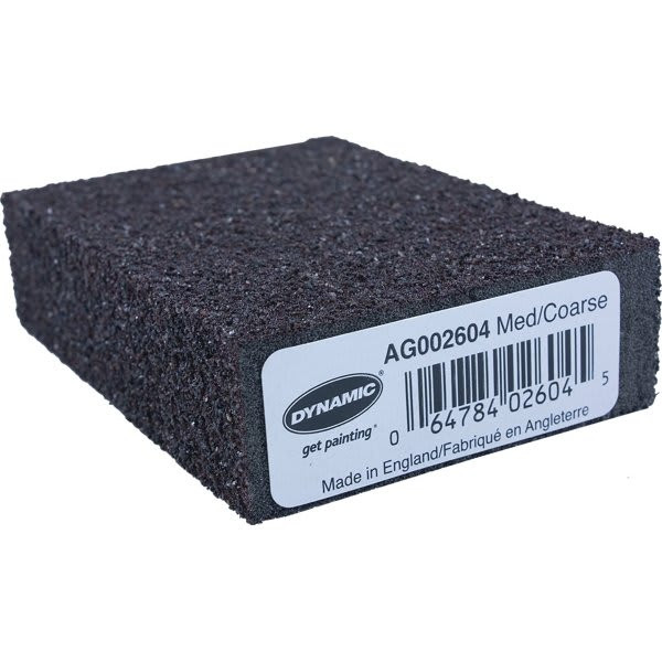Dynamic Ag002604 Medium/Coarse Sanding Sponge Display Box W/ Upc, Package Of 24