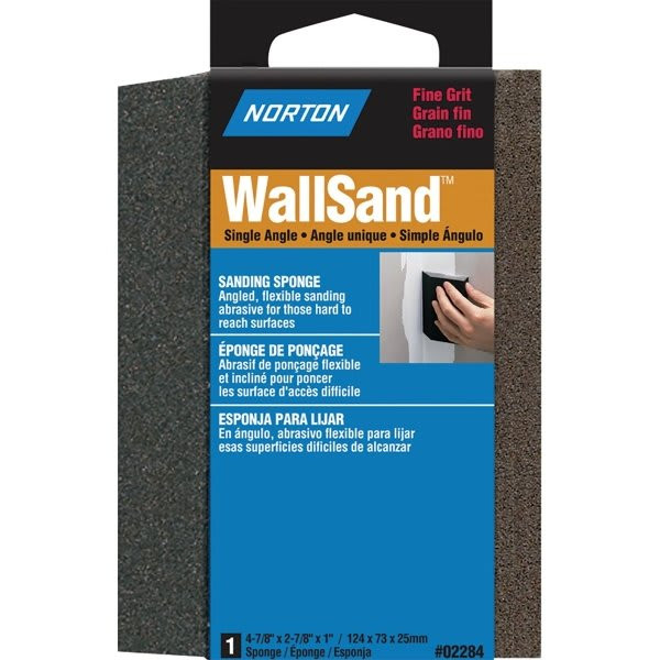 Norton 4-7/8 X 2-7/8 X 1" Fine Single Angle Wallsand Sponge, Package Of 24