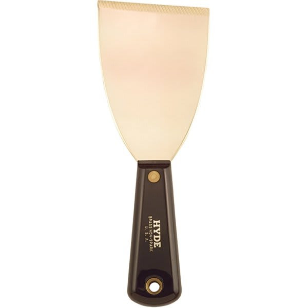Hyde 02420 3" Brass Black And Silver Stiff Chisel/Scraper Non-Spark