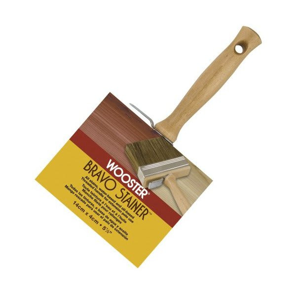 Wooster F5119 5-1/2" Bravo Stainer Bristle Polyester Stain Brush