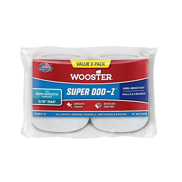 Wooster R282 3" Replacement Roller Cover For R105, Package Of 2
