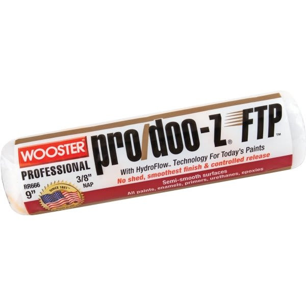 Wooster Rr666 9" Pro/Doo-Z FTP 3/8" Nap Roller Cover