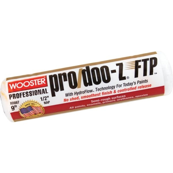 Wooster Rr667 9" Pro/Doo-Z FTP 1/2" Nap Roller Cover