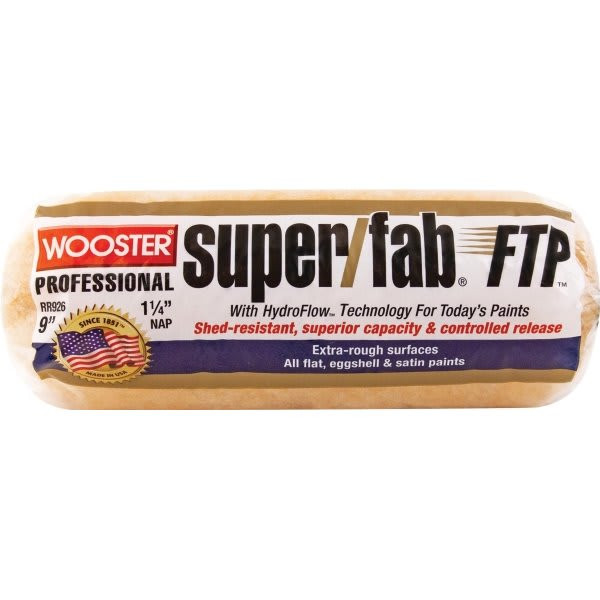 Wooster Rr926 9" Super/Fab FTP 1-1/4" Nap Roller Cover