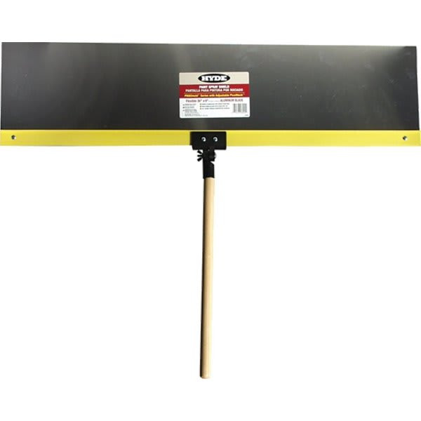 Hyde 28000 36" X 9" Aluminum Flexible Spray Shield W/ Pivot Neck And 18" Handle