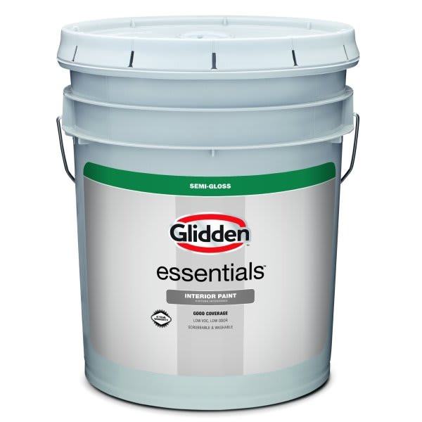 Glidden Essentials Interior Latex Paint Semi-Gloss White 5g