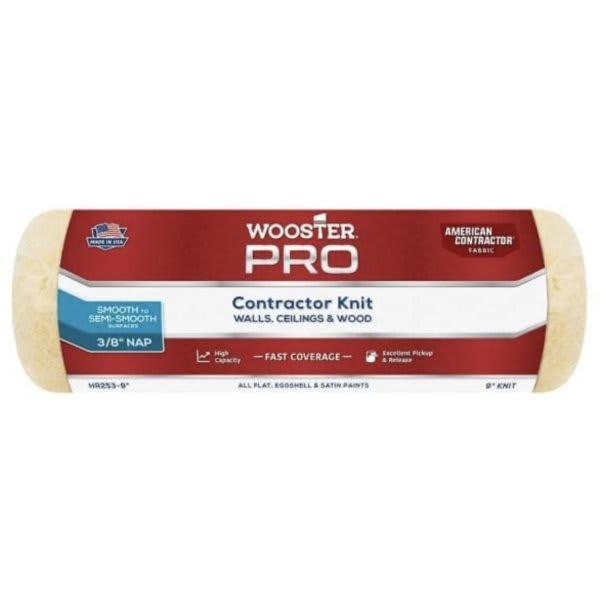 Wooster Pro 9 In. X 3/8 In. American Contractor High-Density Knit Fabric Roller