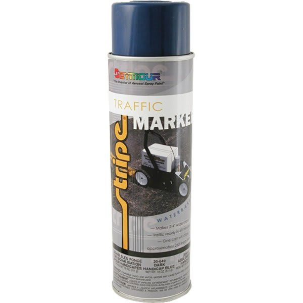 Seymour 20-649 20 Oz. Dark Handicap Blue Traffic Marker Spray, Case Of 12