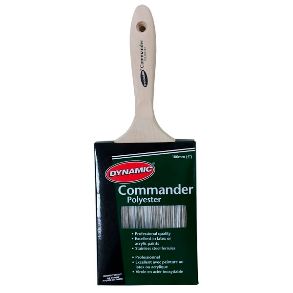 Dynamic 88110 4" 100mm Commander Flat Polyester Brush