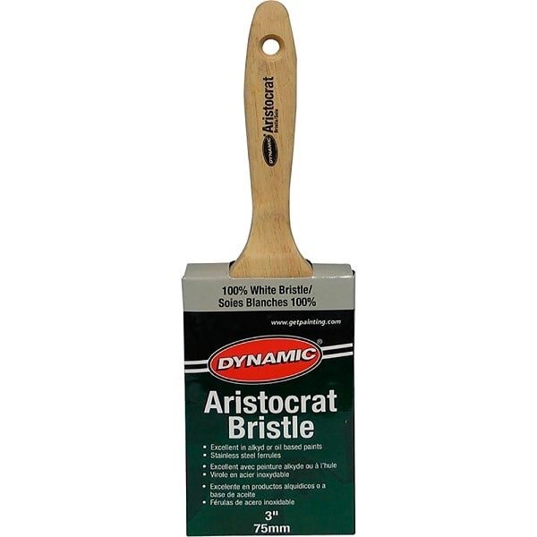 Dynamic 21549 3" 75mm Aristocrat Flat White Bristle Brush