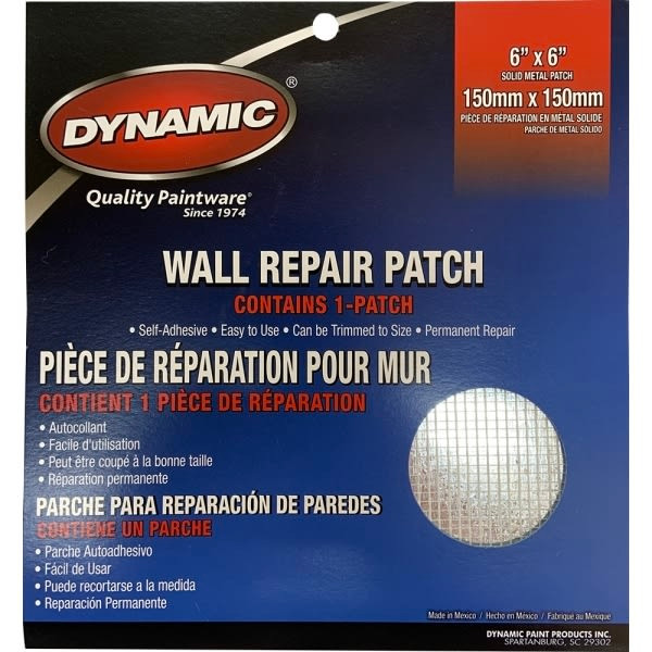 Dynamic Lf055001 6" X 6" 150mm X 150mm Drywall Repair Patch
