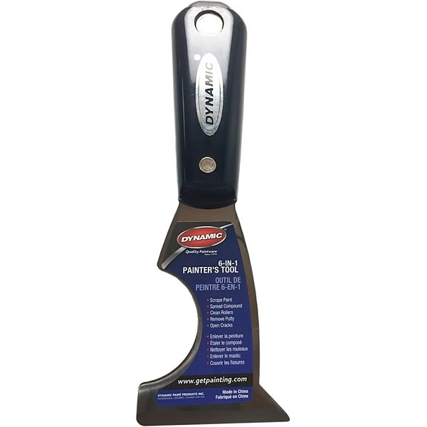 Dynamic Dyn11240 6-In-1 Painter'S Tool With Hammer Cap And Carbon Steel Blade