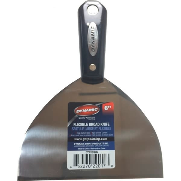 Dynamic Dyn10326 6" Flex Broad Knife, W/Hammer Cap And Carbon Steel Blade