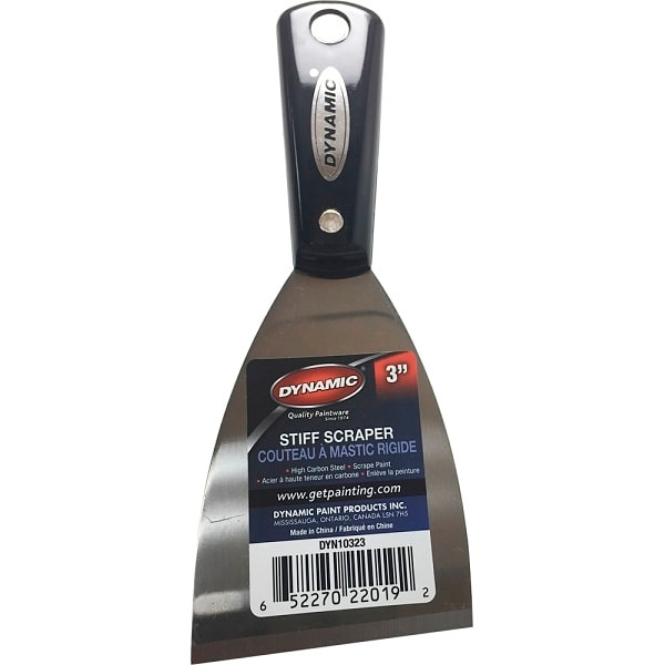 Dynamic Dyn10323 Nylon Handle 3" Stiff Scraper With Carbon Steel Blade