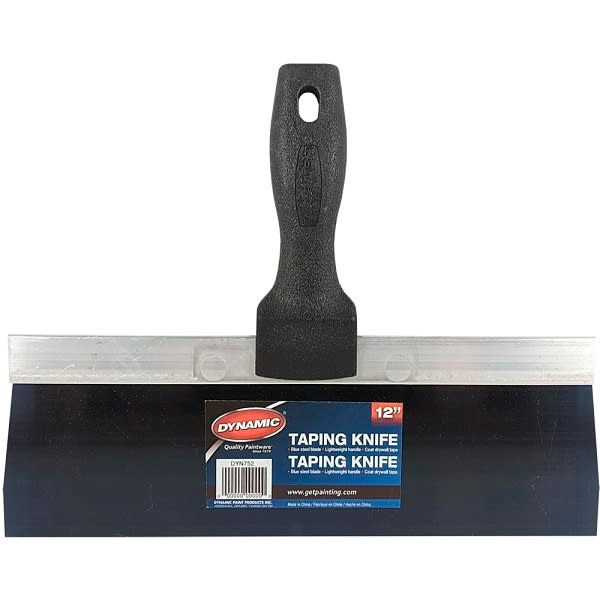 Dynamic Dyn752 12" Blue Steel Taping Knife With Black Plastic Handle