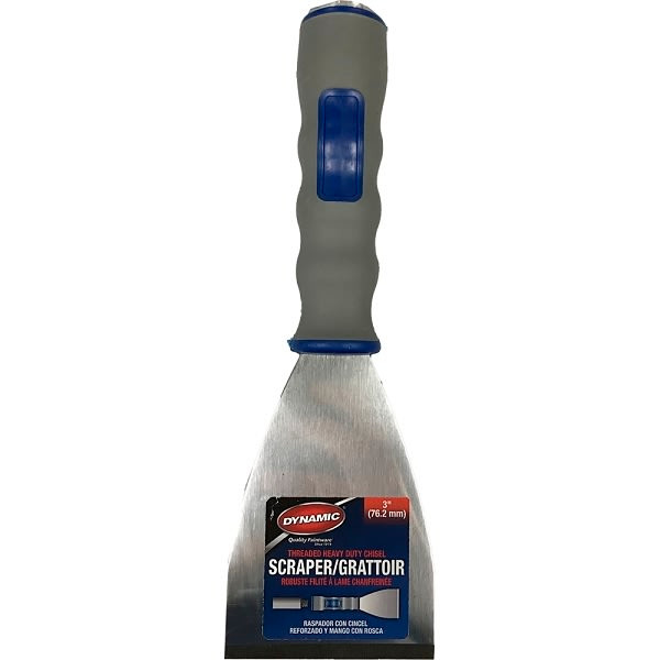 Dynamic Dyn398 3" Scraper W/Threaded Handle And Carbon Steel Blade, .060"