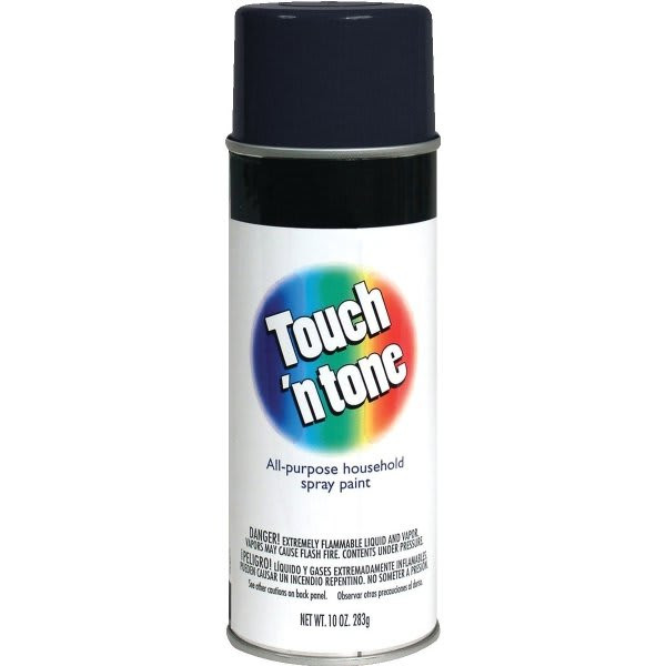 Rust-Oleum Touch'N Tone 10 Oz Multi-Purpose Spray Paint, Flat Black Case Of 6