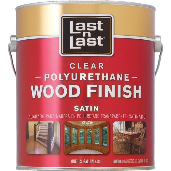 Absolute Coatings Last N Last Polyurethane Wood Finish, Satin, 450 Voc, 1 Gallon