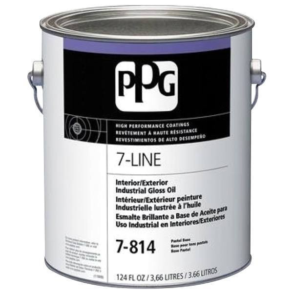 Ppg Architectural Finishes 7-Line Industrial Gloss Oil Paint, Black, 5 Gallon