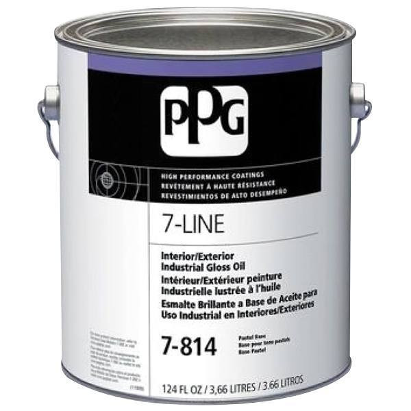 Ppg Architectural Finishes 7-Line Industrial Gloss Oil Paint, White, 5 Gallon