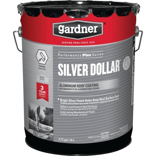 Gardner 5 Gallon Silver Dollar Fibered Aluminum Roof Coat