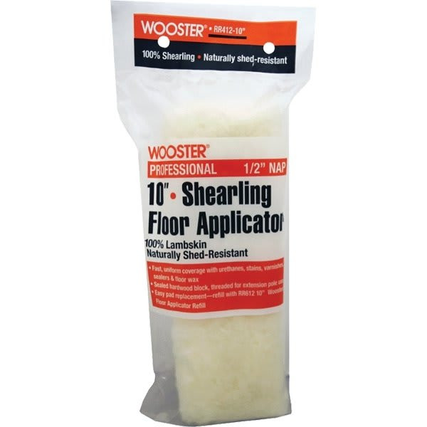 Wooster Rr412 10" Shearling Lambskin Floor Applicator, Package Of 6