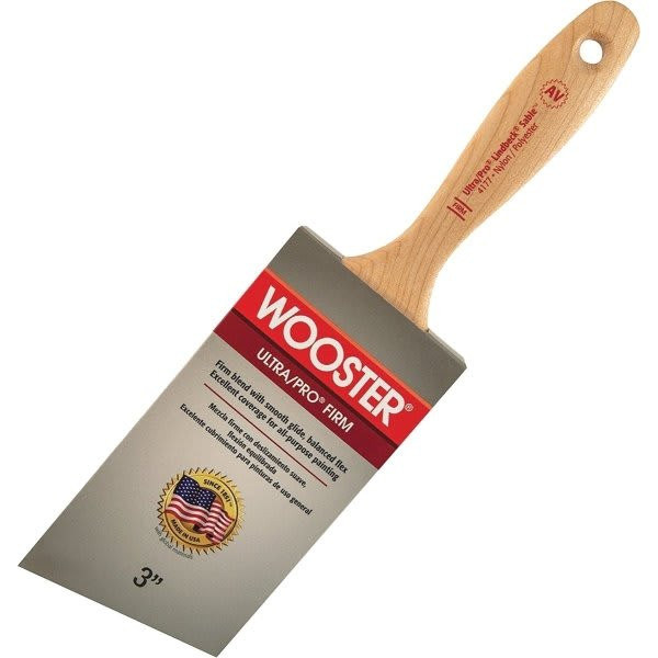 Wooster 3" Ultra/PRO Lindbeck Sable Firm Angle Sash Varnish Brush, Package Of 6