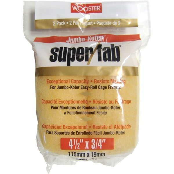 Wooster 4-1/2" Jumbo-Koter Super/Fab Mini Roller Cover, 3/4" Nap, Package Of 12