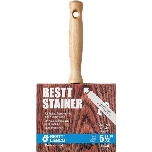 Psb / Bestt Liebco 501480900 #144 5-1/2" Master Stainer White China Bristle Block Brush