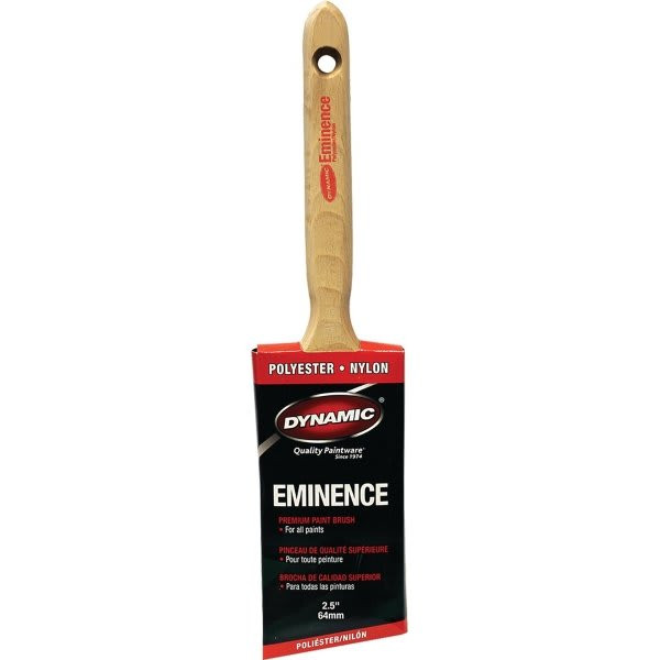 Dynamic 2-1/2" Eminence Angled Sash Polyester Nylon Brush, Package Of 10