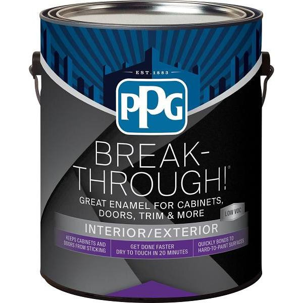Ppg Break-Through 250 Wb Acrylic Paint, Satin, Neutral Base, 1 Gallon