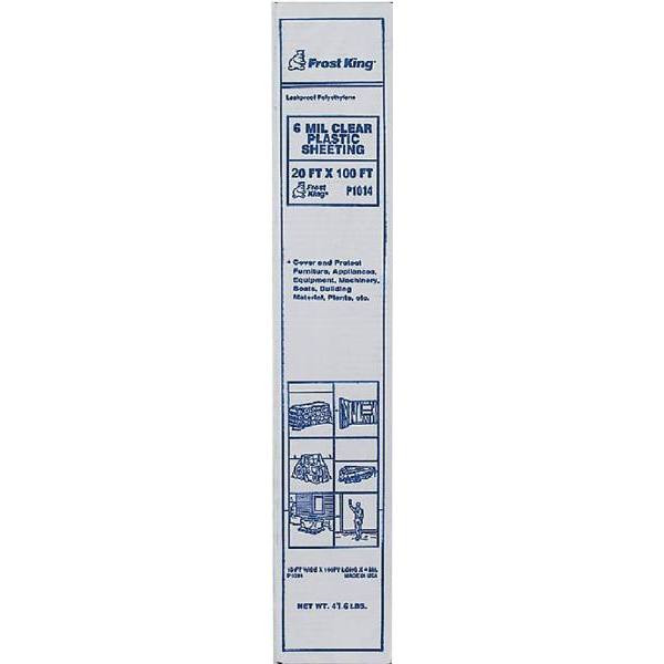 Frost King 20 Ft. W X 100 Ft. L 6 Mil Clear Poly Plastic Sheeting 280938